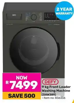 Game DEFY Front Loader Washing Machine offer