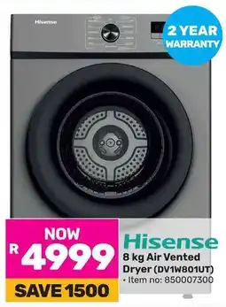 Game Hisense Air Vented Dryer offer