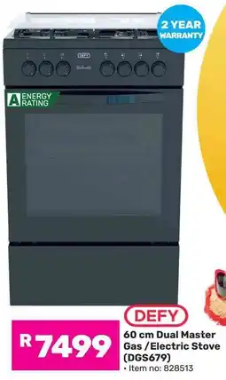 Game DEFY Dual Master Gas/ Electric Stove offer