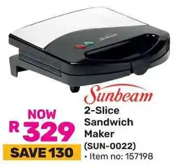 Game Sunbeam 2-Slice Sandwich Maker offer