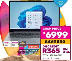 Game Lenovo Ideapad 1 Ryzen 3 offer