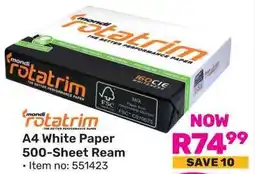 Game Mondi Rotatrim A4 White Paper 500-Sheet Ream offer