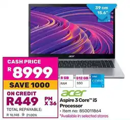 Game Acer Aspire 3 Core i5 Processor offer