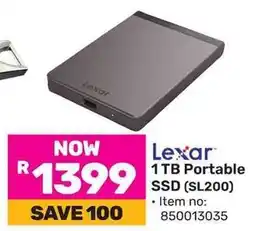 Game Lexar 1 TB Portable SSD offer