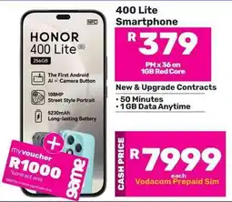 Game HONOR 400 Lite Smartphone offer