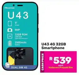 Game Hisense U43 4G 32GB Smartphone offer