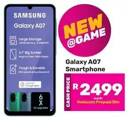 Game SAMSUNG Galaxy A07 Smartphone offer