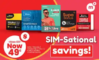 Shoprite Mtn/ telkom/ vodacom/ cell c/ k'nect mobile starter packs offer