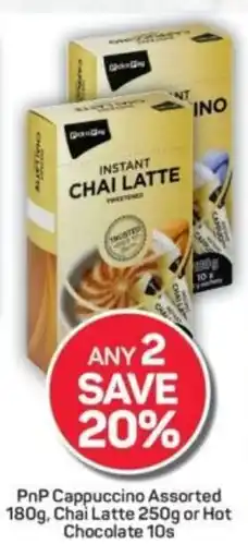 Pick n Pay PnP Cappuccino Assorted, Chai Latte or Hot Chocolate offer