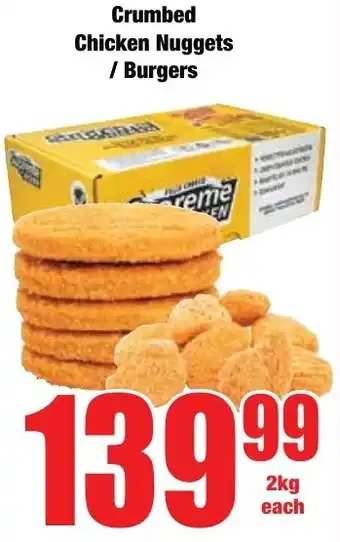 Boxer Superstores Crumbed Chicken Nuggets/ Burgers offer