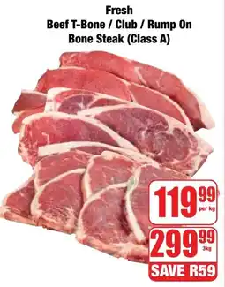 Boxer Superstores Fresh Beef T-Bone/ Club/ Rump On Bone Steak offer