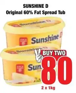 Boxer Superstores SUNSHINE D Original 60% Fat Spread Tub offer