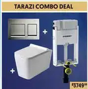 K Carrim Tarazi Rimless Wall Hung Pan+Soft Close Seat Square+Geberit Alpha System+Flush Plate-Combo Deal offer