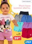 PEP Baby Girls Shorts 0-24 Months-Each offer