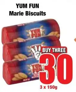 Boxer Superstores YUM FUN Marie Biscuits offer