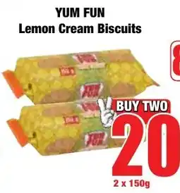 Boxer Superstores YUM FUN Lemon Cream Biscuits offer