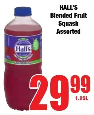 Boxer Superstores HALL'S Blended Fruit Squash Assorted offer