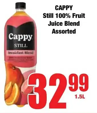 Boxer Superstores CAPPY Still 100% Fruit Juice Blend Assorted offer