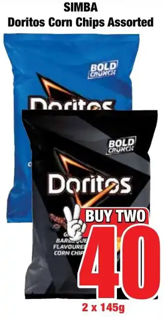 Boxer Superstores SIMBA Doritos Corn Chips Assorted offer