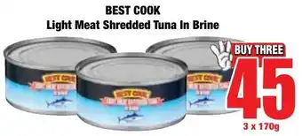 Boxer Superstores BEST COOK Light Meat Shredded Tuna In Brine offer