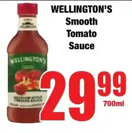 Boxer Superstores WELLINGTON'S Smooth Tomato Sauce offer