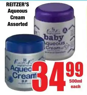Boxer Superstores REITZER'S Aqueous Cream Assorted offer