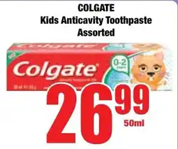 Boxer Superstores COLGATE Kids Anticavity Toothpaste Assorted offer