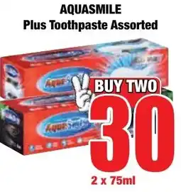 Boxer Superstores AQUASMILE Plus Toothpaste Assorted offer