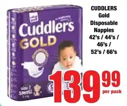 Boxer Superstores CUDDLERS Gold Disposable Nappies offer