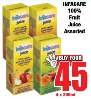 Boxer Superstores INFACARE 100% Fruit Juice Assorted offer