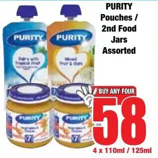 Boxer Superstores PURITY Pouches/ 2nd Food Jars Assorted offer