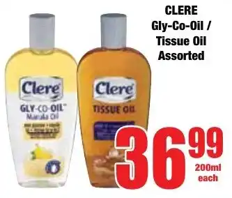 Boxer Superstores CLERE Gly-Co-Oil/ Tissue Oil Assorted offer