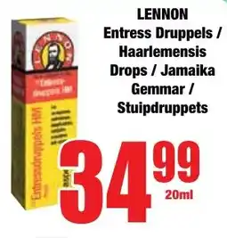 Boxer Superstores LENNON Entress Druppels/ Haarlemensis Drops/ Jamaika Gemmar/ Stuipdruppets offer