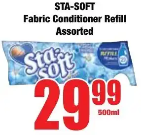 Boxer Superstores STA-SOFT Fabric Conditioner Refill Assorted offer