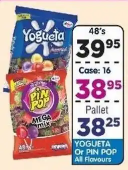 DB Cash And Carry YOGUETA Or PIN POP All Flavours offer