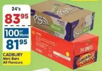 DB Cash And Carry Cadbury Mini Bars All Flavours offer