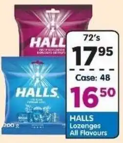 DB Cash And Carry HALLS Lozenges All Flavours offer