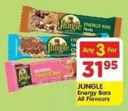 DB Cash And Carry JUNGLE Energy Bars All Flavours offer