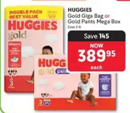 Makro HUGGIES Gold Giga Bag or Gold Pants Mega Box offer