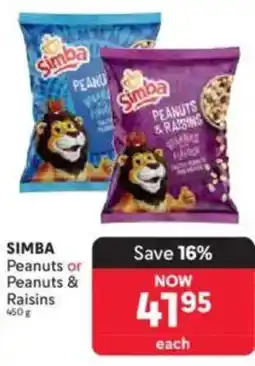 Makro SIMBA Peanuts or Peanuts & Raisins offer