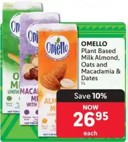 Makro OMELLO Plant Based Milk Almond, Oats and Macadamia & Dates offer