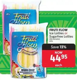 Makro FRUTI FLOW Ice Lollies or Sugarfree Lollies offer