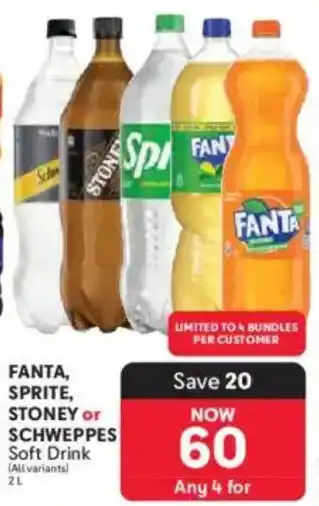 Makro FANTA, SPRITE, STONEY or SCHWEPPES Soft Drink offer