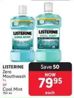 Makro LISTERINE Zero Mouthwash or Cool Mint offer