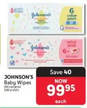 Makro JOHNSON'S Baby Wipes offer