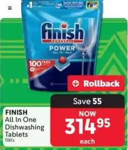 Makro FINISH All In One Dishwashing Tablets offer
