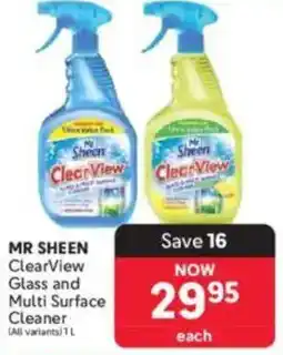 Makro MR SHEEN ClearView Glass and Multi Surface Cleaner offer