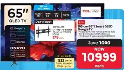 Makro TCL 165 cm 65" Smart QLED Google TV offer