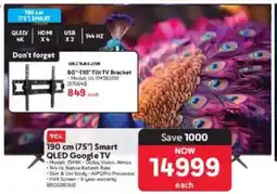 Makro TCL 190 cm 75" Smart QLED Google TV offer