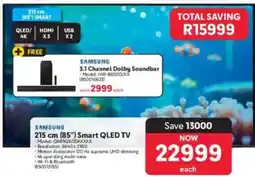 Makro SAMSUNG 215 cm 85" Smart QLED TV offer
